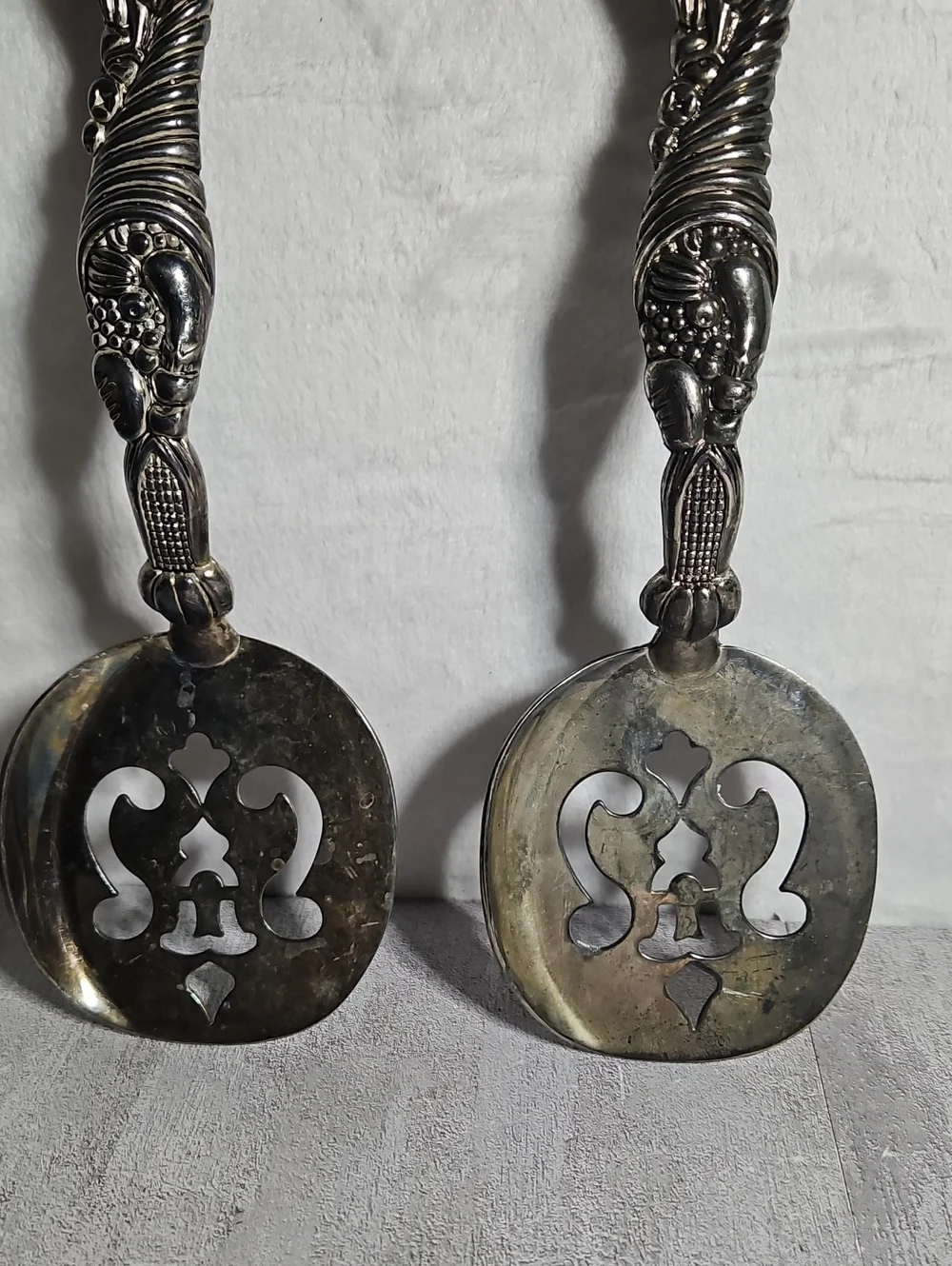 2 Godinger Silver-Plated Turkey Cornucopia Serving Spoons